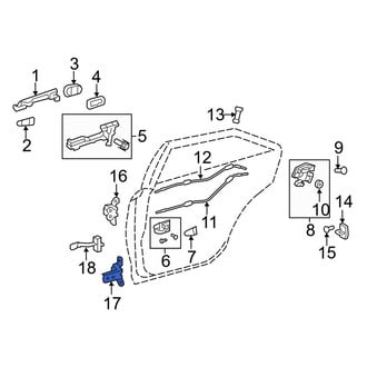Toyota OE - Rear Right Upper Door Hinge