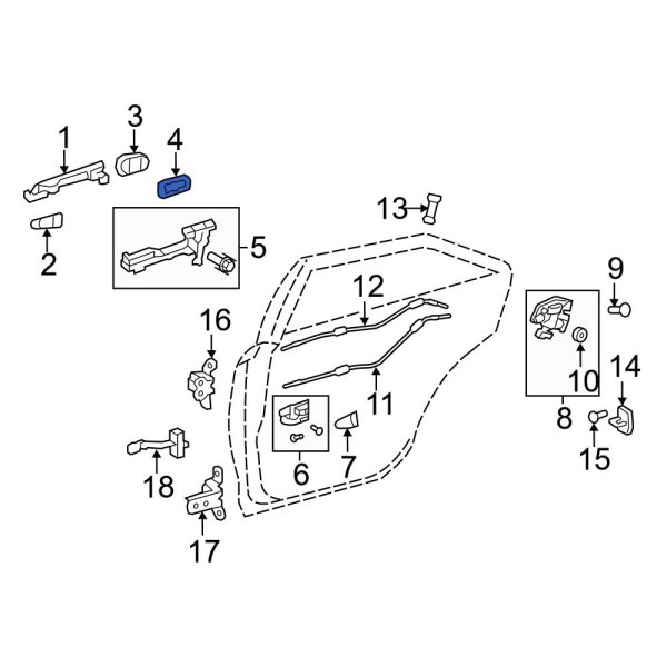 Exterior Door Handle Cover Gasket