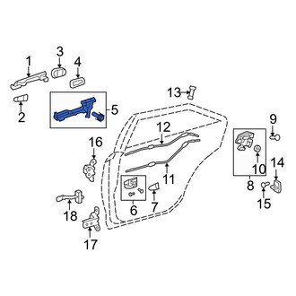 Toyota OE - Front Left Exterior Door Handle Base