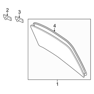 Toyota OE - Back Glass - Glass (USA Built), (2.5L / 3.5L)