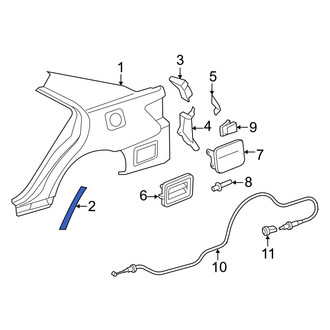 Toyota OE - Rear Right Side Body Trim Protector