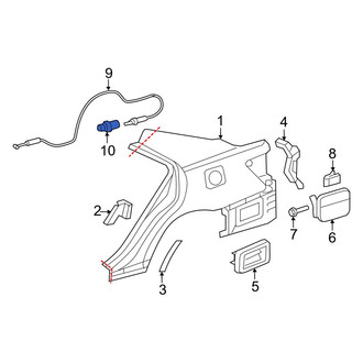 Toyota OE - Rear Fuel Filler Door Lock Actuator Clip