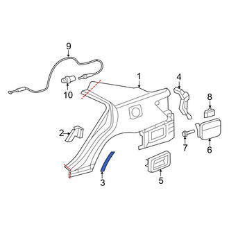 Toyota OE - Rear Left Side Body Trim Protector
