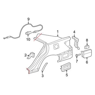 Toyota OE - Quarter Panel & Components (USA Built), (Base / LE / SE / XLE)