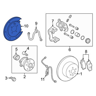 Toyota OE - Rear Left Brake Dust Shield