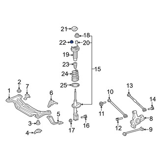 Toyota OE - Rear Suspension Strut Mount Nut