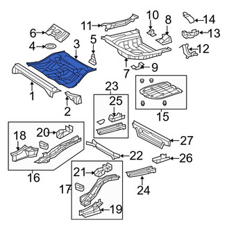 Toyota OE - Rear Center Floor Pan