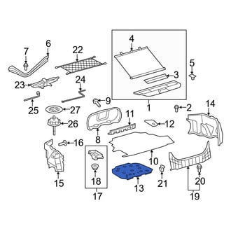 Toyota OE - Rear Spare Tire Compartment Cover