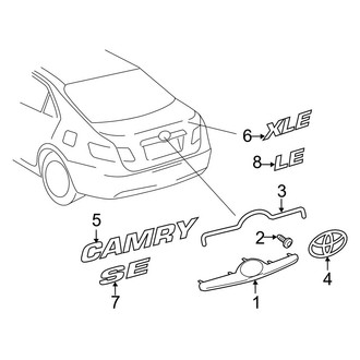 Toyota OE - Trunk Lid - Exterior Trim