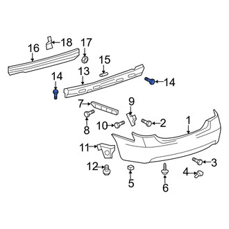 Toyota OE - Rear Bumper Impact Absorber Bolt