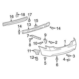 Toyota OE - Rear Bumper - Bumper & Components