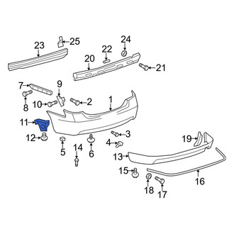 Toyota OE - Rear Left Bumper Cover Reinforcement