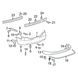 Toyota OE - Rear Bumper Impact Strip