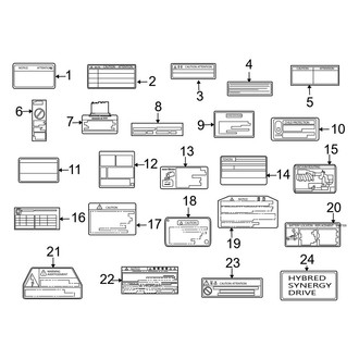 Toyota OE - Information Labels - Labels (2.4L)