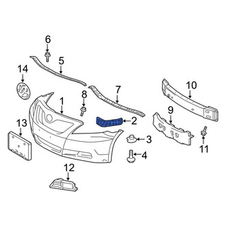 Toyota OE - Front Left Bumper Cover Support Rail