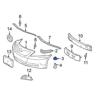 Toyota OE - Upper Bumper Cover Nut