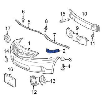 Toyota OE - Front Right Bumper Cover Support Rail