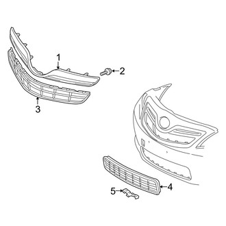 Toyota OE - Front Bumper & Grille - Grille & Components (Hybrid)