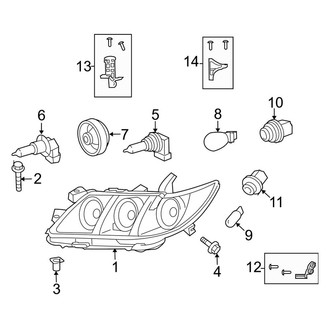 Toyota OE - Front Lamps - Headlamp Components (Japan Built), (Hybrid)