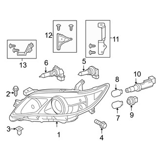 Toyota OE - Front Lamps - Headlamp Components (Japan Built), (2.4L)