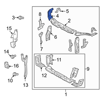 Toyota OE - Front Left Upper Radiator Support Tie Bar Extension