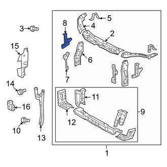 Toyota OE - Front Right Upper Radiator Support Side Panel