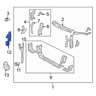 Toyota OE - Front Left Radiator Support Baffle