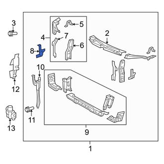 Toyota OE - Front Right Upper Radiator Support Side Panel