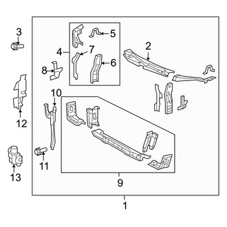 Toyota OE - Radiator Support (USA Built), (Hybrid)
