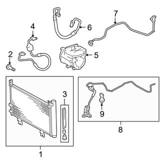 Toyota OE - Air Conditioner & Heater - Condenser, Compressor & Lines (Japan Built), (2.4L)