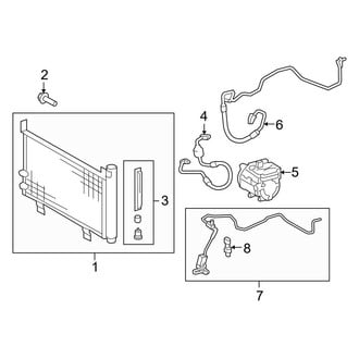 Toyota OE - Air Conditioner & Heater - Condenser, Compressor & Lines (USA Built), (2.4L)