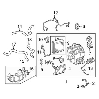 Toyota OE - Air Conditioner & Heater - Evaporator & Heater Components (Japan Built), (2.4L)