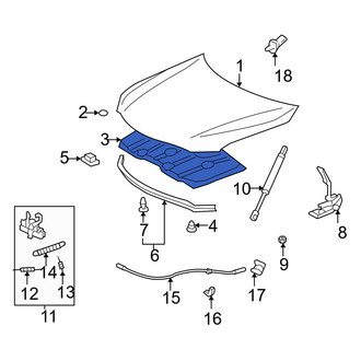 Toyota OE - Front Hood Insulation Pad