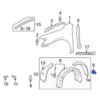Toyota OE - Fender Liner Nut