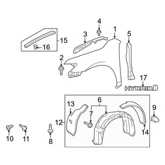 Toyota OE - Fender - Exterior Trim (Hybrid)