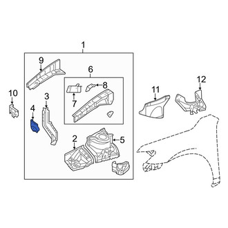 Toyota OE - Front Right Fender Closing Plate