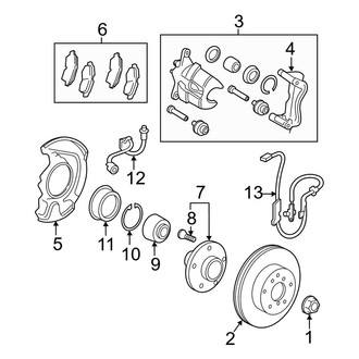 Toyota OE - Front Suspension - Brake Components