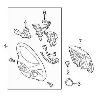 Toyota OE - Steering Wheel & Trim (USA Built), (2.4L)
