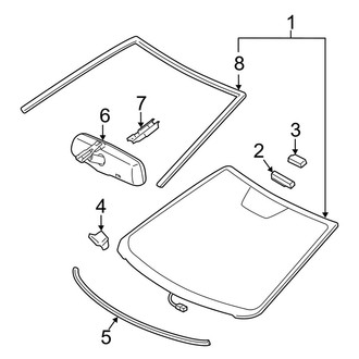 Toyota OE - Windshield - Glass (2.4L)