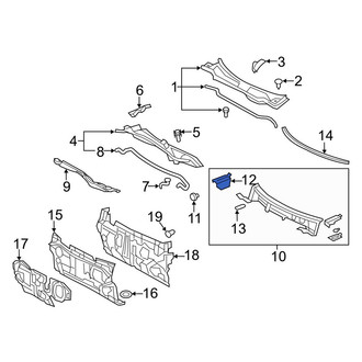 Toyota OE - Left Cowl Side Panel