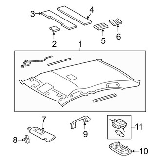 Toyota OE - Roof - Interior Trim (W/O Sunroof), (2.4L)