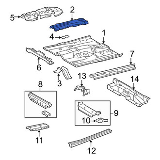 Toyota OE - Front Left Floor Pan Reinforcement