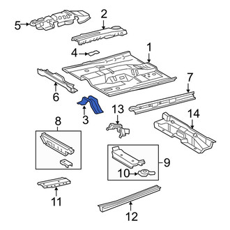 Toyota OE - Rear Left Floor Pan Reinforcement