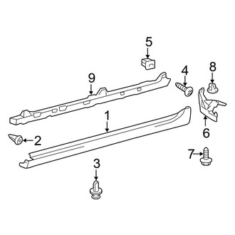 Toyota OE - Pillars, Rocker & Floor - Exterior Trim (USA Built), (Hybrid)