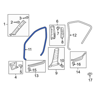 Toyota OE - Front Left Inner Door Seal
