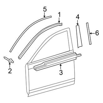 Toyota OE - Front Door - Exterior Trim (2.4L)