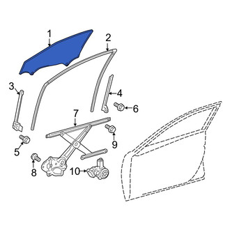 Toyota OE - Front Left Door Glass