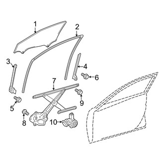 Toyota OE - Front Door - Glass & Hardware (2.4L)