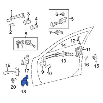 Toyota OE - Front Left Upper Door Hinge