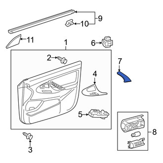 Toyota OE - Rear Outer Exterior Door Handle Cover